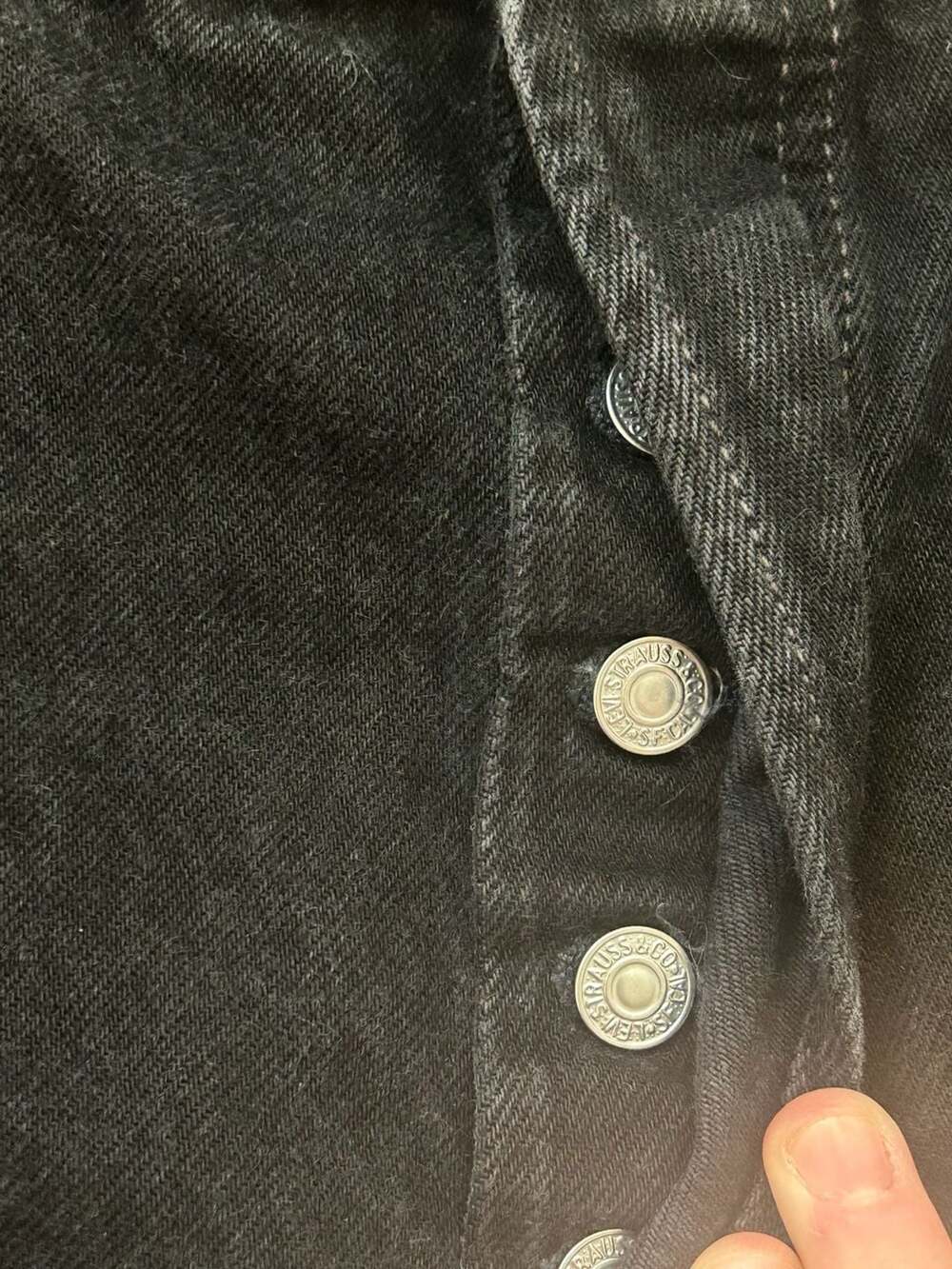 Vintage Y2K Levi's 501 Original Fit Button-Fly Black Denim Jeans Classic Denim - Picture 8 of 13